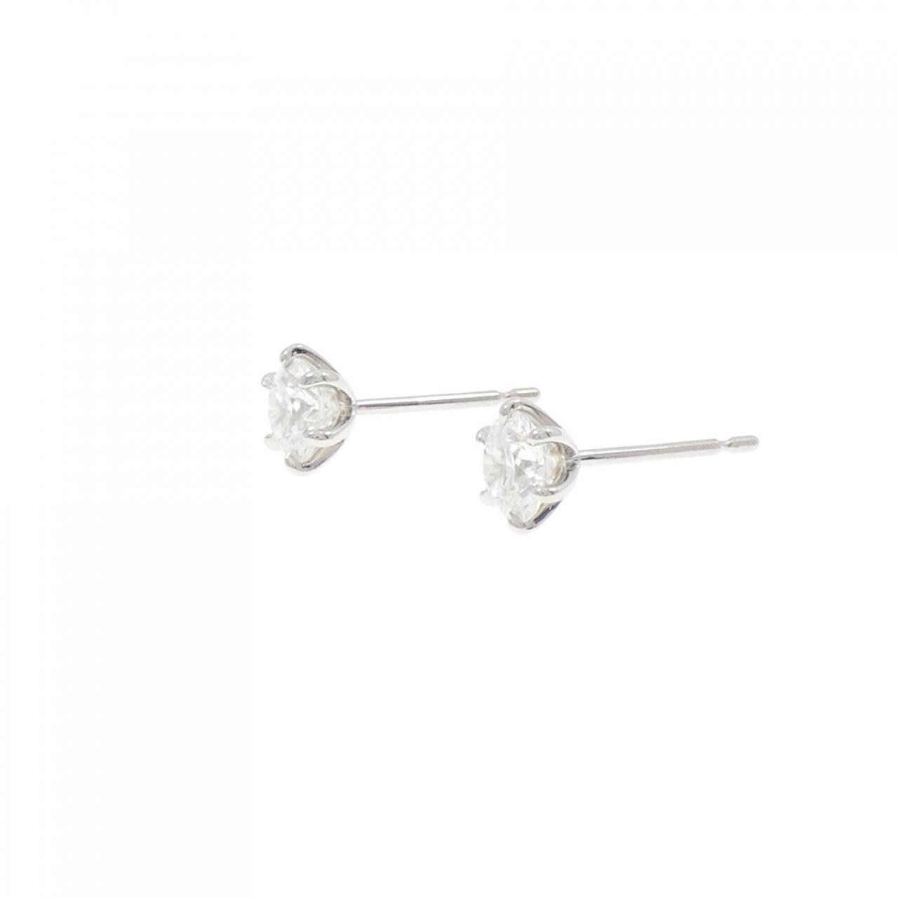 【リメイク】PT900/ST ダイヤモンド ピアス 0.418CT 0.443CT D VVS2 EXT