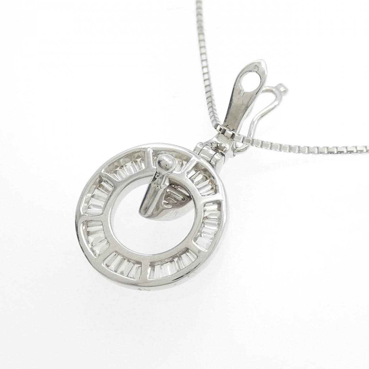 K18WG ダイヤモンド ネックレス 0.32CT