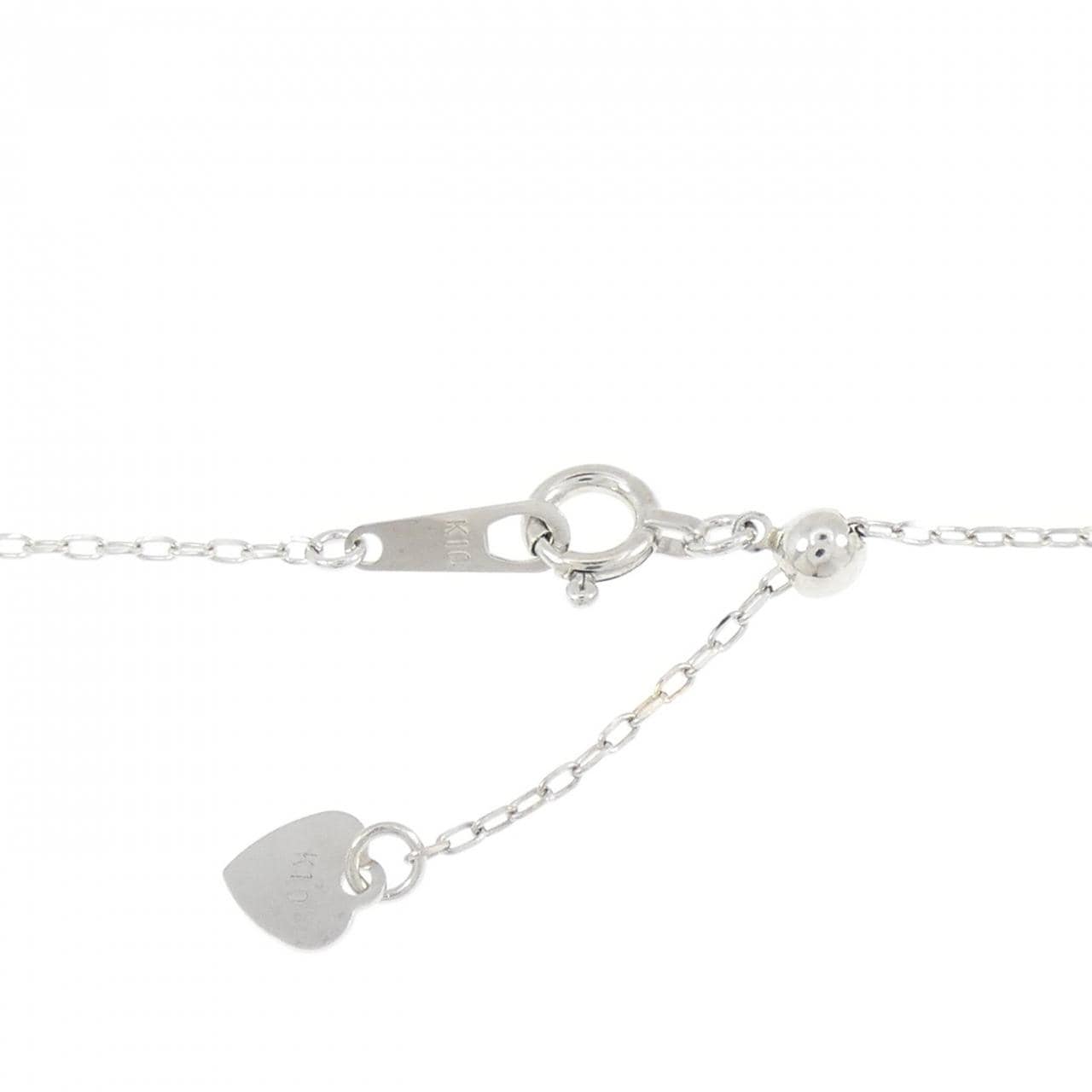 K10WG クロス ダイヤモンド ネックレス 0.04CT
