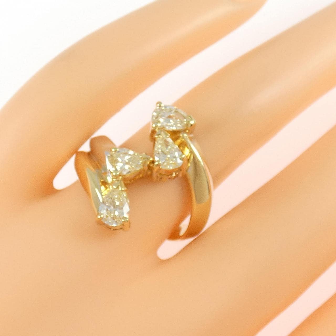 K18YG/K18WG ダイヤモンド リング 1.42CT