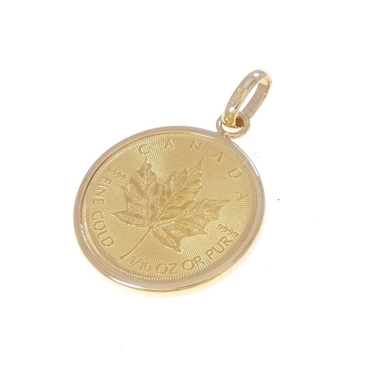 K18YG(枠) コイン ペンダント