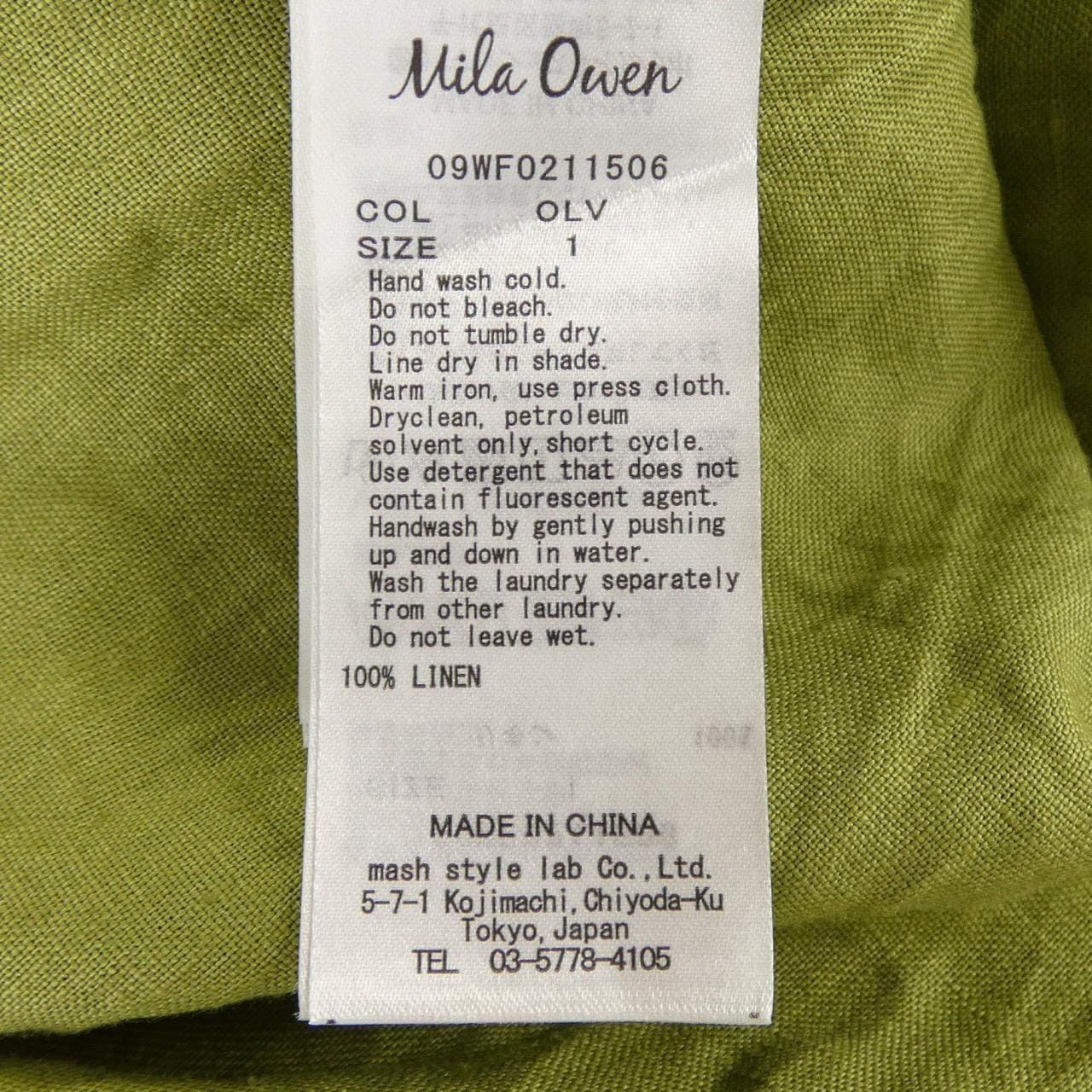 ミラオーウェン MILA OWEN 09WF0211506 ワンピース