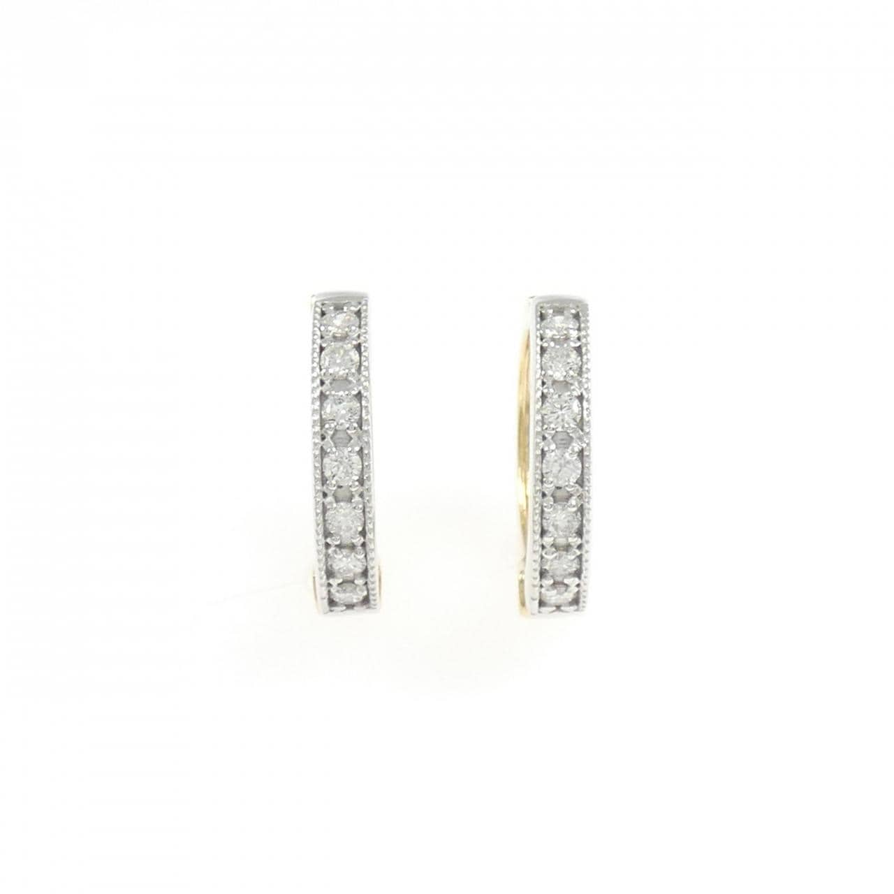 K18YG/K18WG ダイヤモンド イヤリング 0.40CT