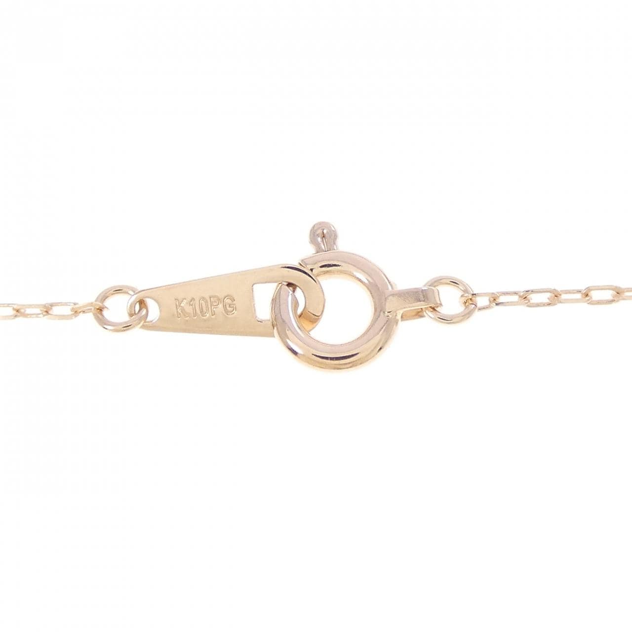 K10PG イニシャルT ダイヤモンド ネックレス 0.08CT