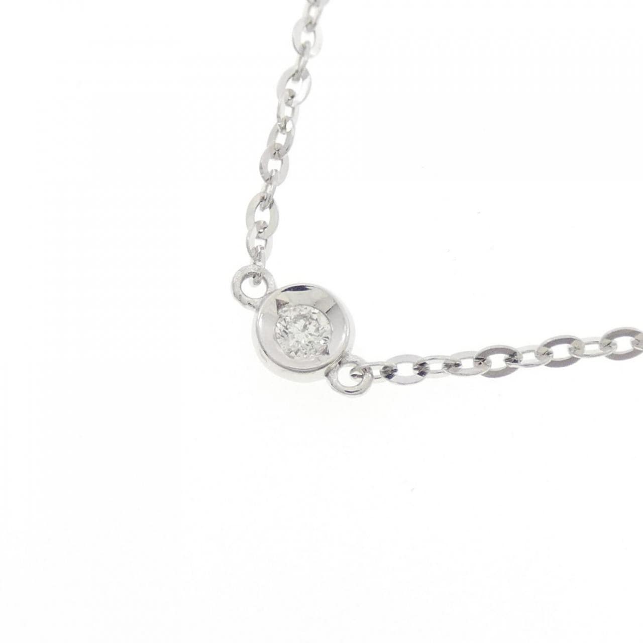 K18WG ダイヤモンド ネックレス 0.178CT