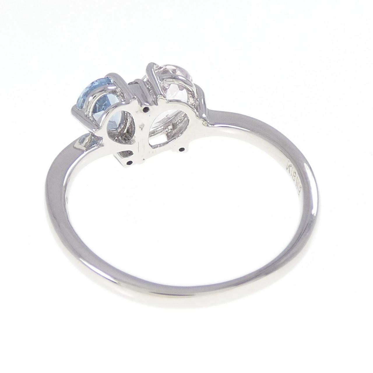 K18WG カラーストーン リング