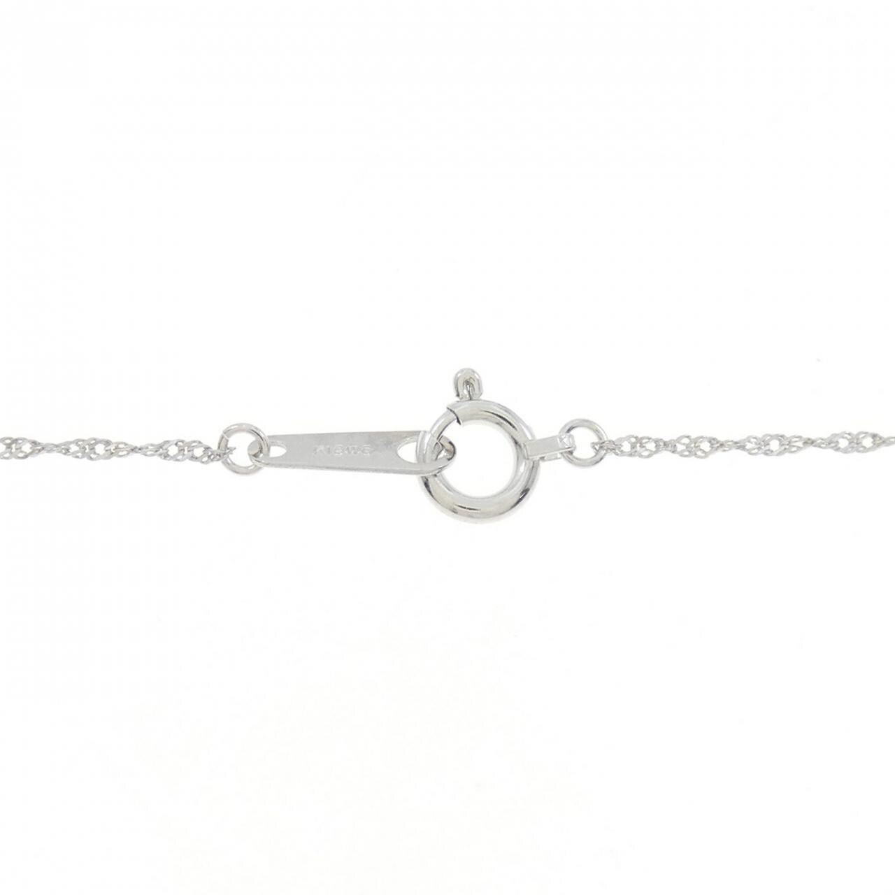 K18WG ハート サファイヤ ネックレス 0.30CT
