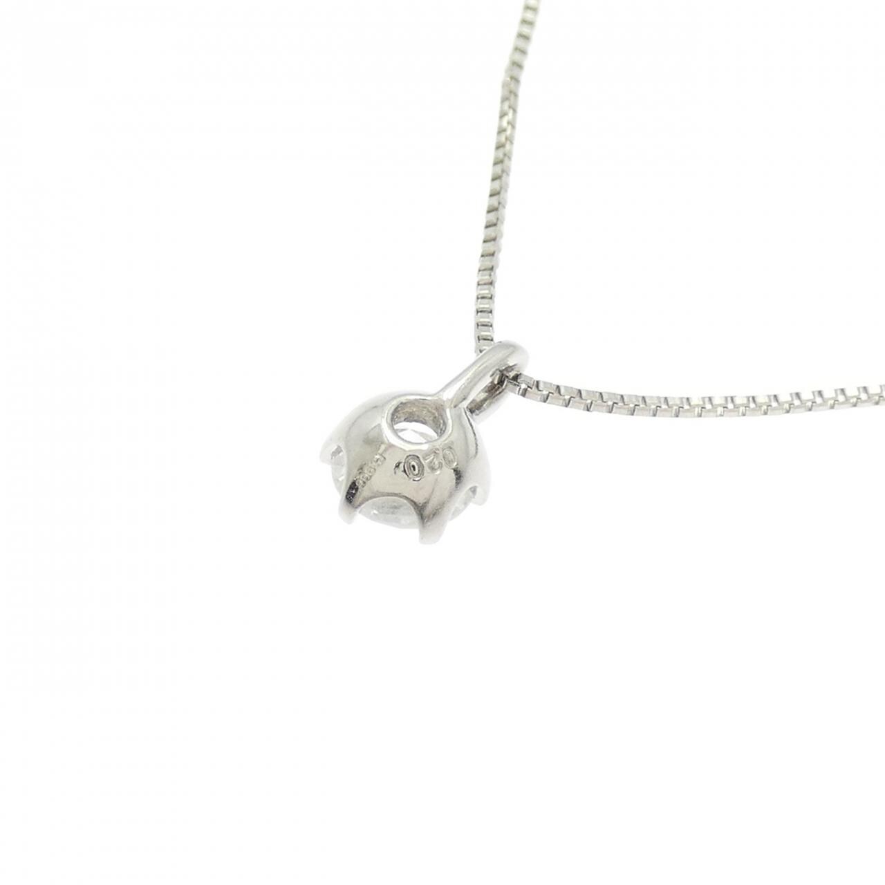 PT900/PT850 ソリティア ダイヤモンド ネックレス 0.20CT