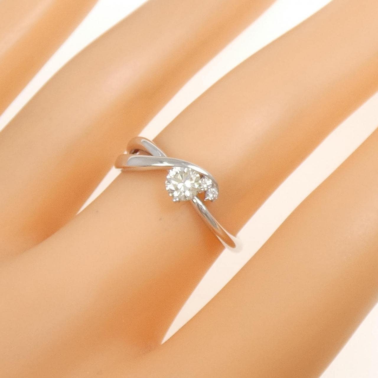 K18WG ダイヤモンド リング 0.280CT