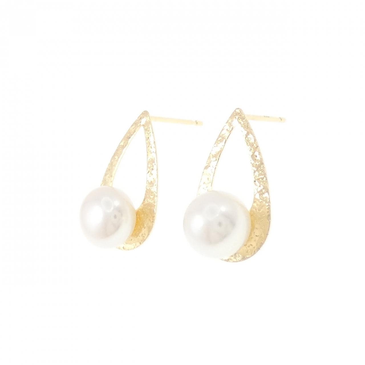 【新品】K18YG 淡水パール ピアス