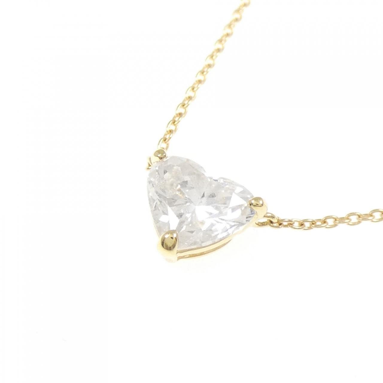 【リメイク】K18YG ダイヤモンド ネックレス 1.176CT F I1 ハートシェイプ
