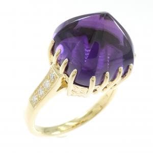K18YG アメジスト リング 10.09CT