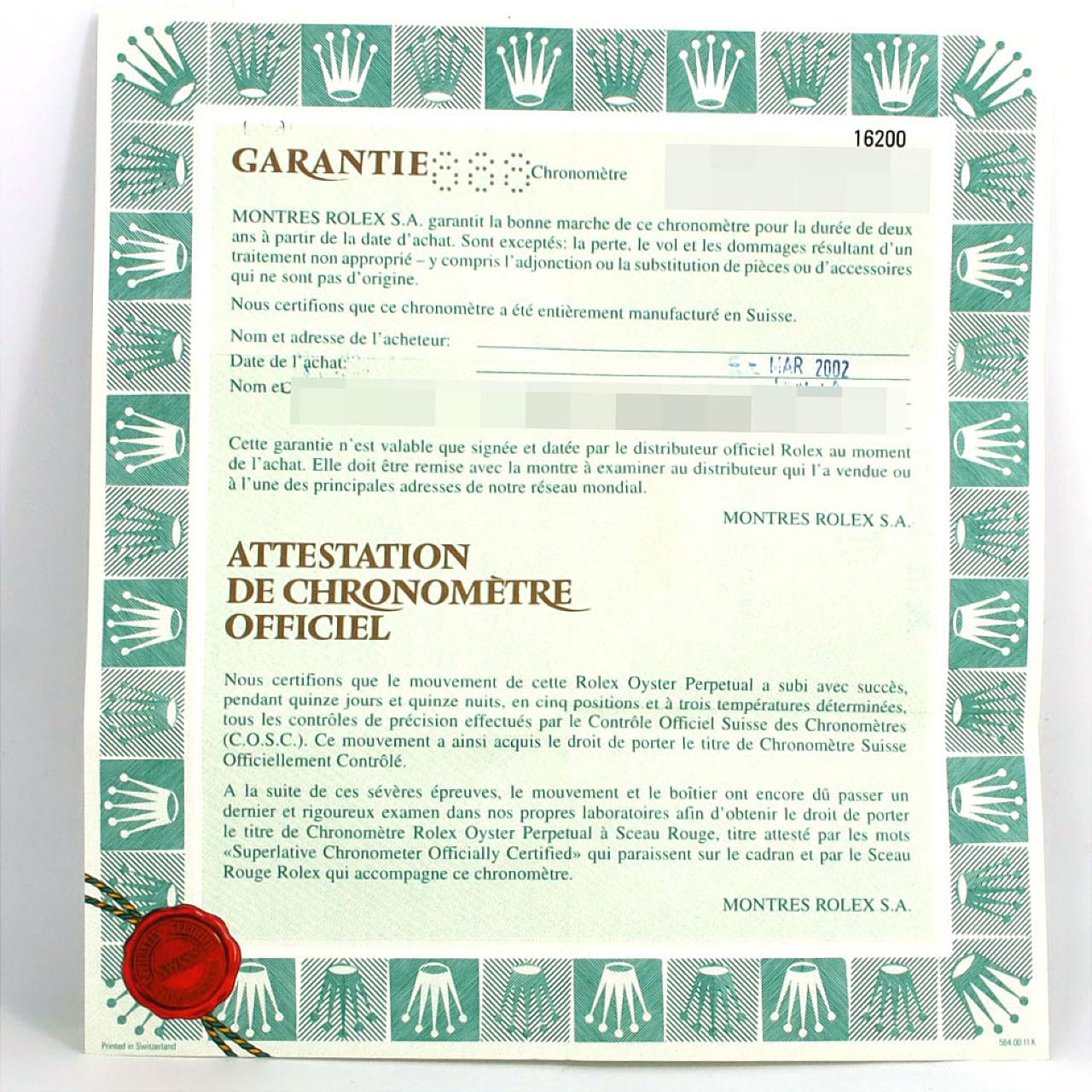 ロレックス デイトジャスト 16200 SS 自動巻 K番