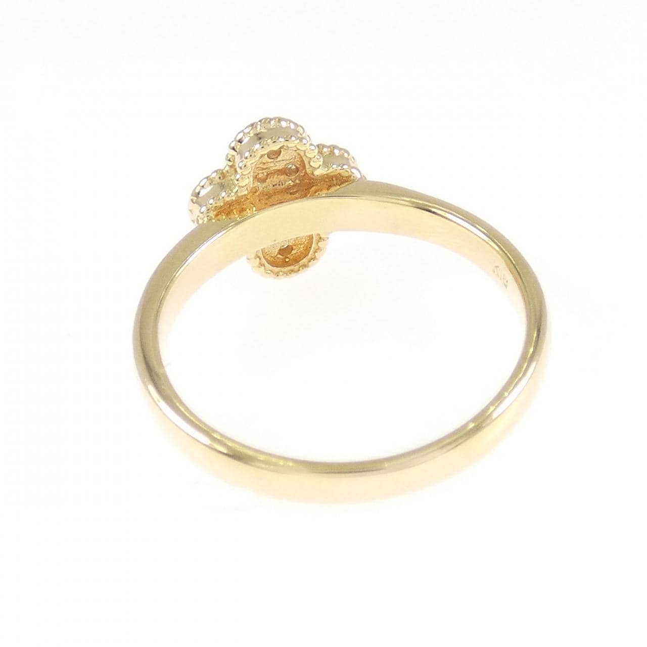 K18YG フラワー ダイヤモンド リング 0.15CT