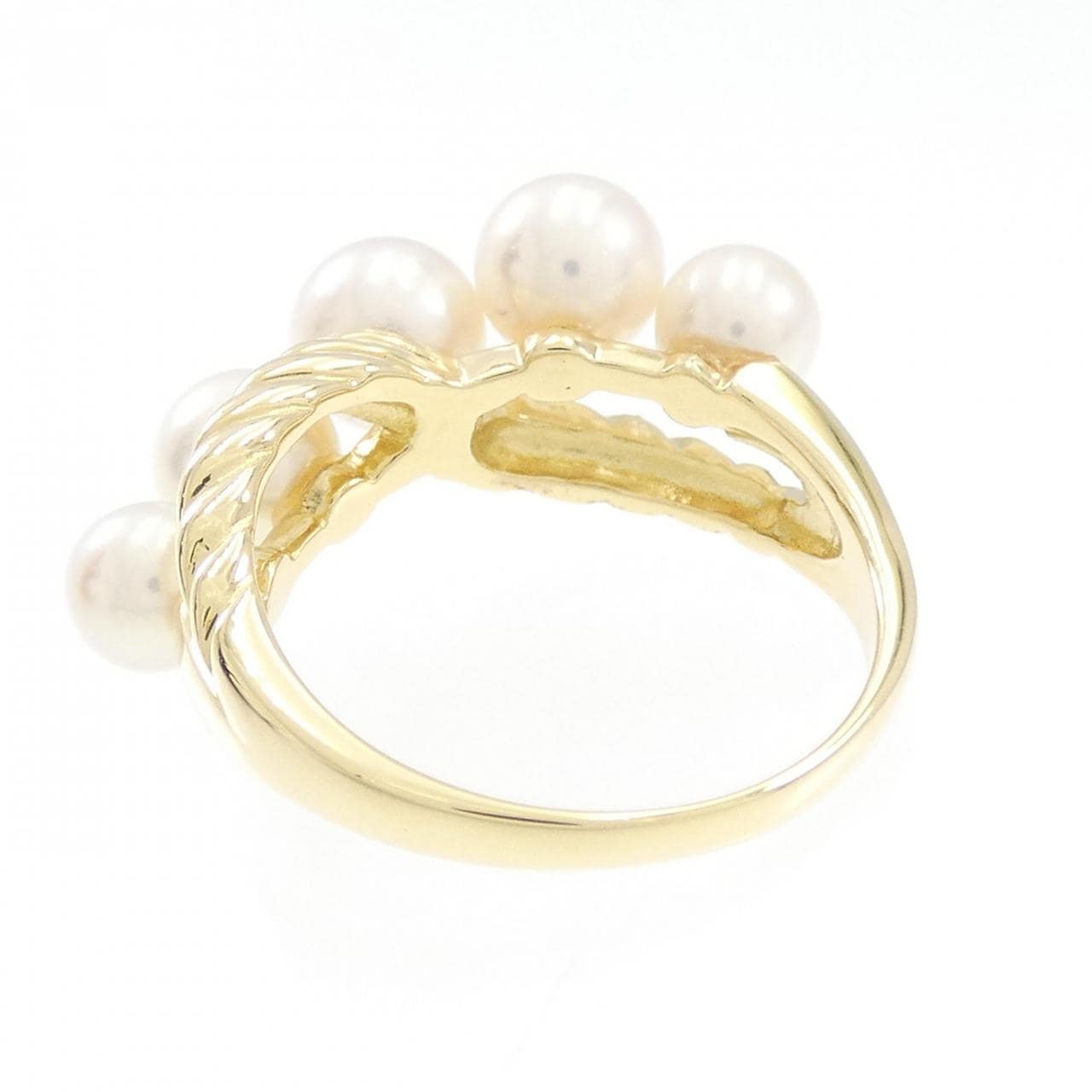 K18YG Akoya pearl ring