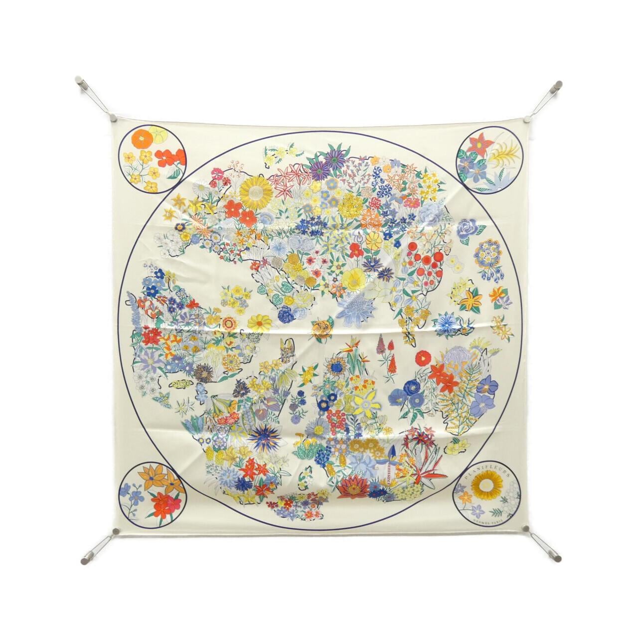 HERMES PLANIFLEURS Carre 003965S Scarf