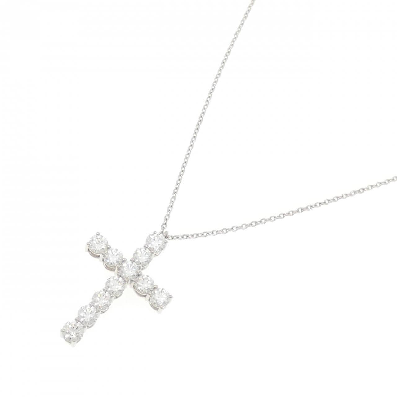 チャー クロス ダイヤモンド ネックレス 3.13CT