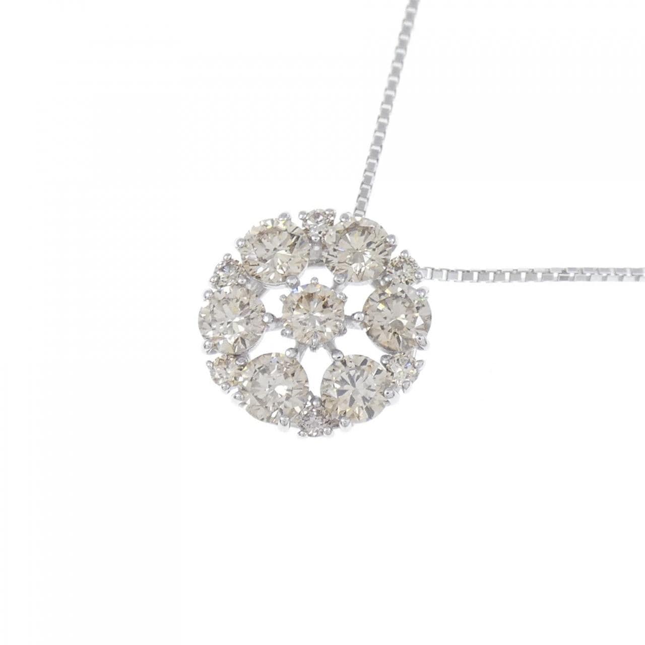 コメ兵｜K18WG フラワー ダイヤモンド ネックレス 1.00CT｜ジュエリー