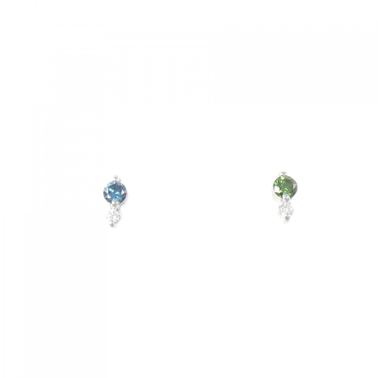K18WG ダイヤモンド ピアス 0.08CT