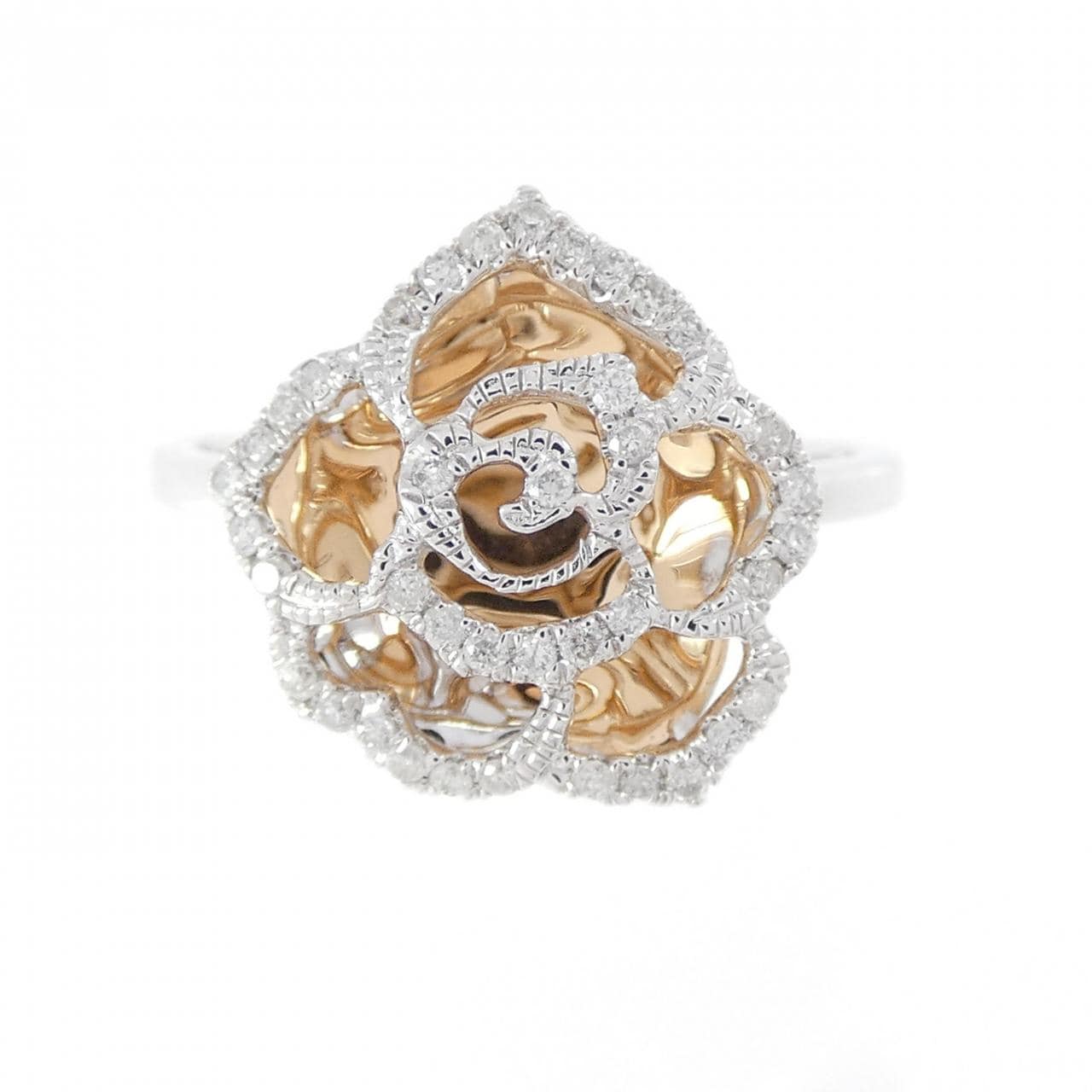K18WG/K18PG ローズ ダイヤモンド リング 0.15CT