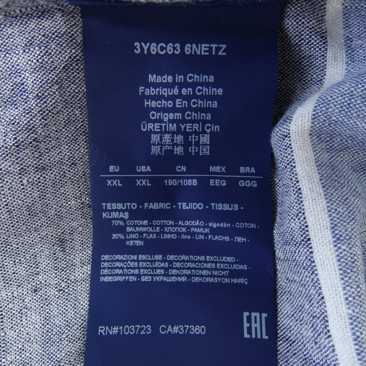 Armani Jeans ARMANI JEANS 3Y6C63 6NETZ S/S Shirt