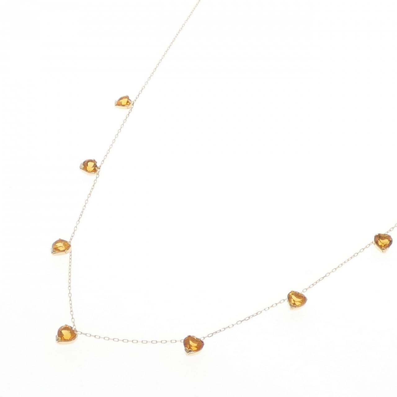 K18YG シトリン ネックレス 3.00CT