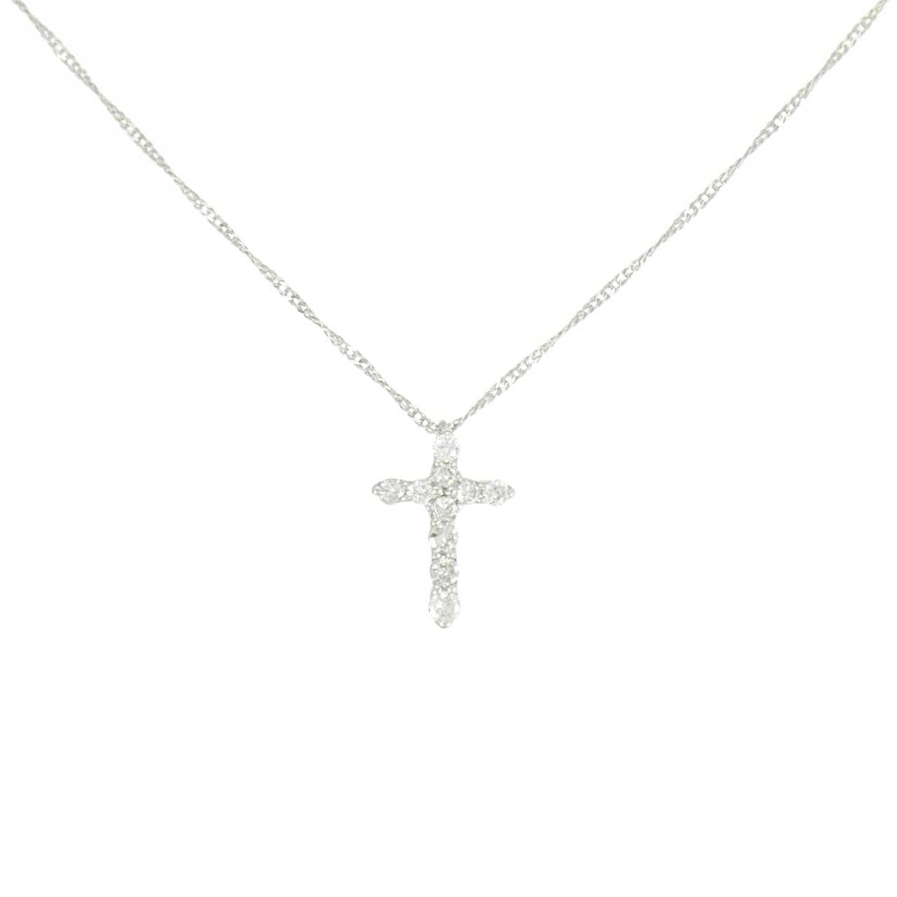 PT900/PT850 クロス ダイヤモンド ネックレス 0.2CT