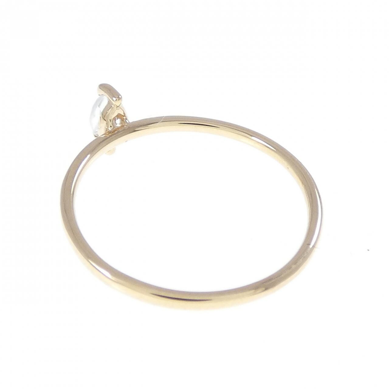 K10YG ホワイトトパーズ ピンキーリング