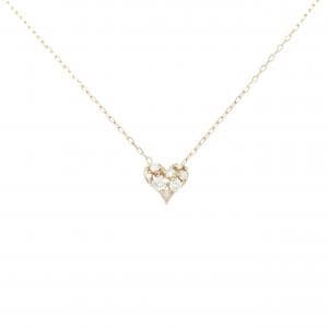 K18PG ハート ダイヤモンド ネックレス 0.15CT