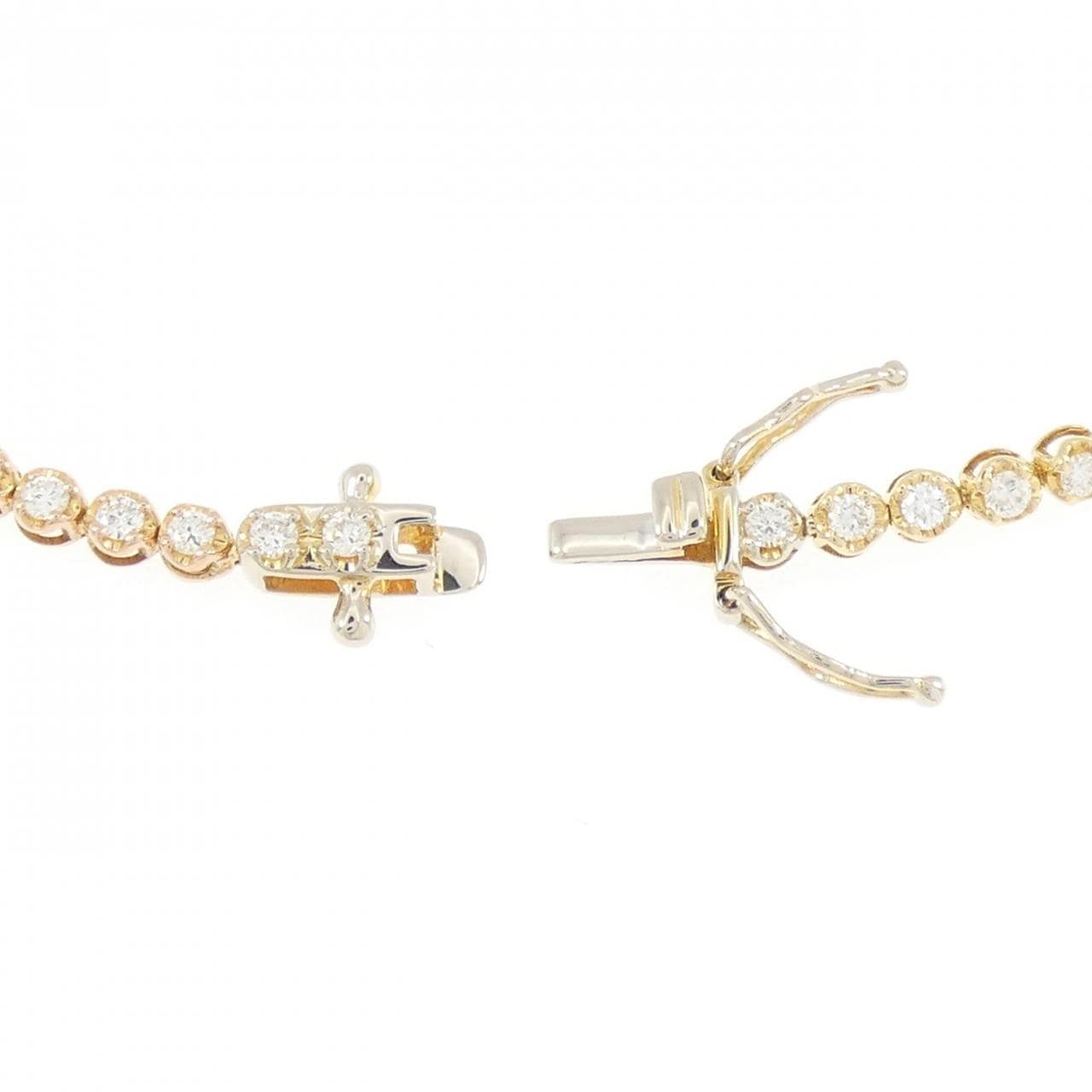 750スリーカラー ダイヤモンド ブレスレット 1.0CT
