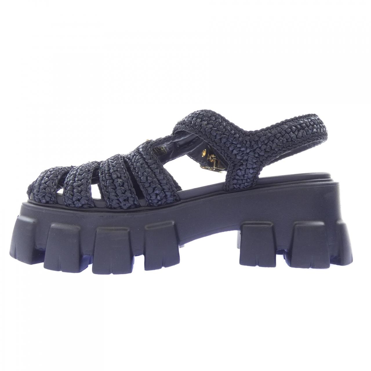 プラダ PRADA トライアングルロゴ 1X138N モノリス クロシェ サンダル