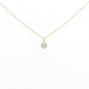 K18YG ソリティア ダイヤモンド ネックレス 0.07CT