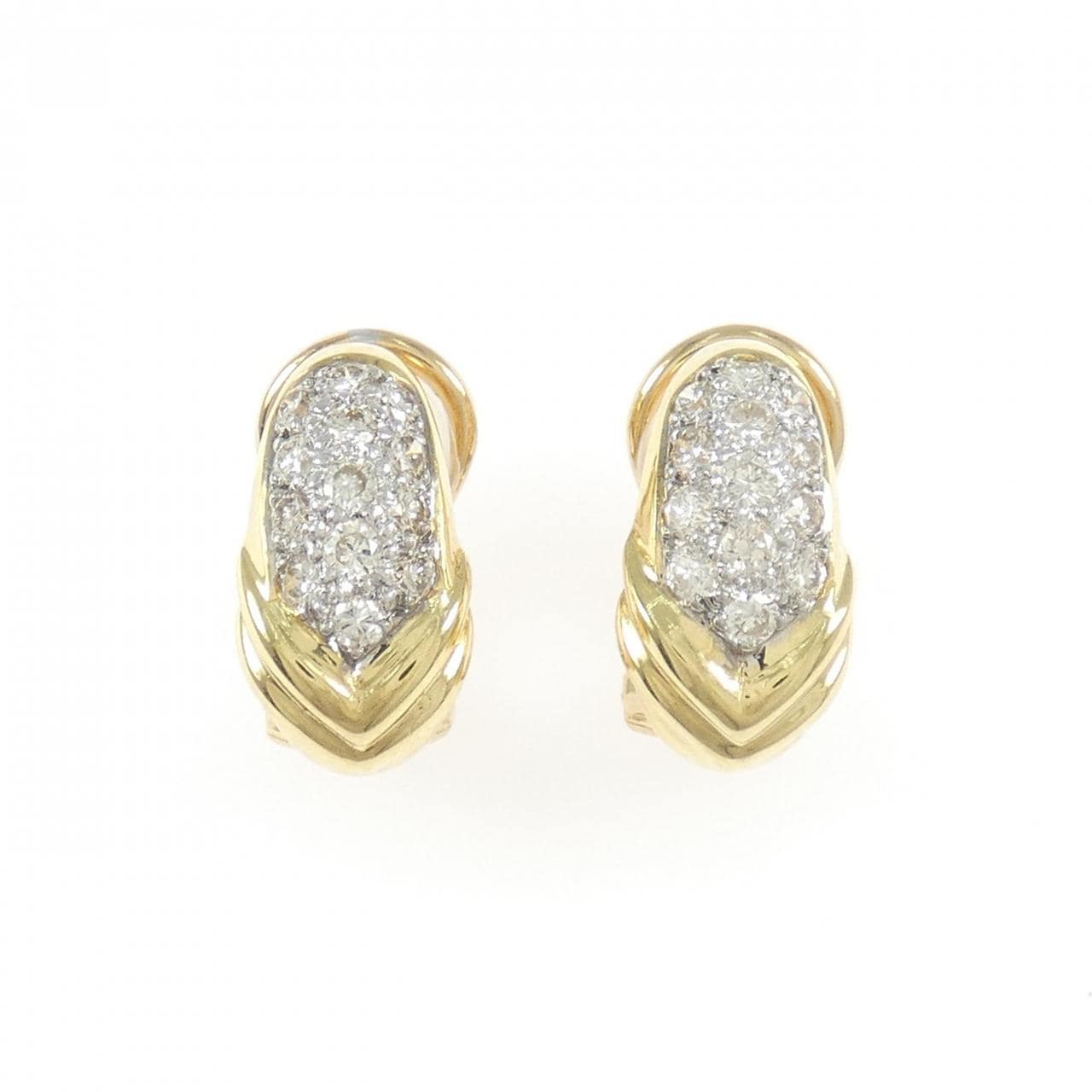 K18YG/K18WG ダイヤモンド ピアス 0.91CT