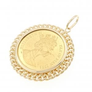 K18YG (框) 硬币吊坠