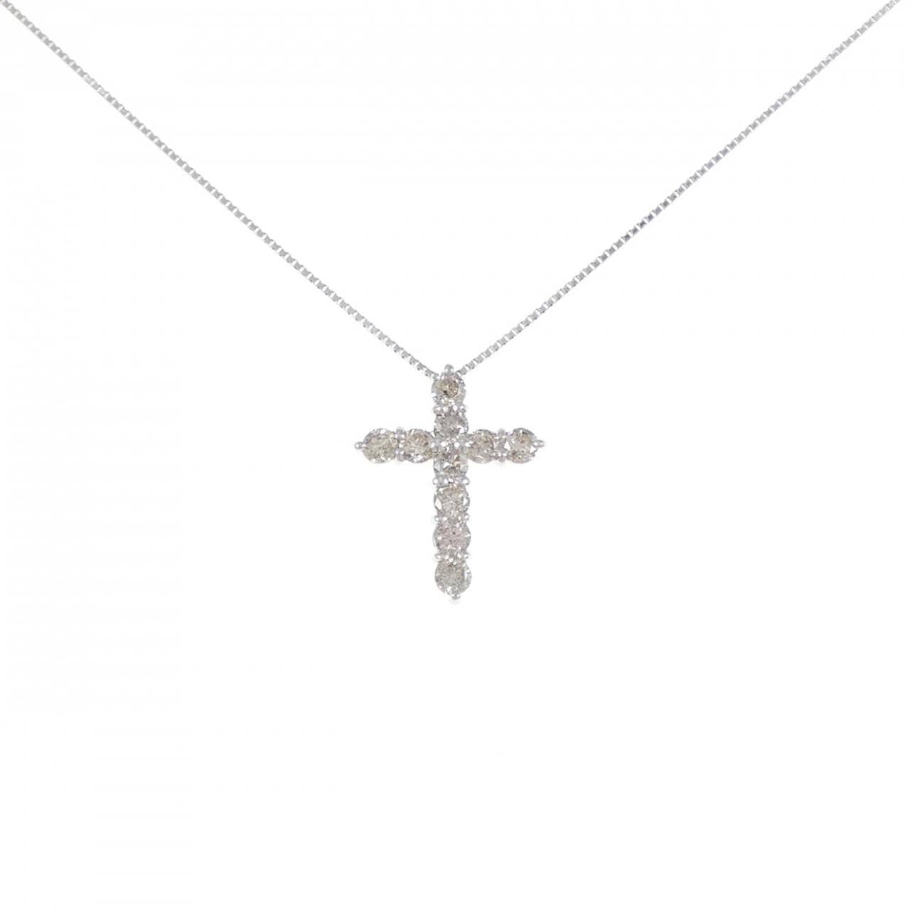 PT クロス ダイヤモンド ネックレス 1.00CT