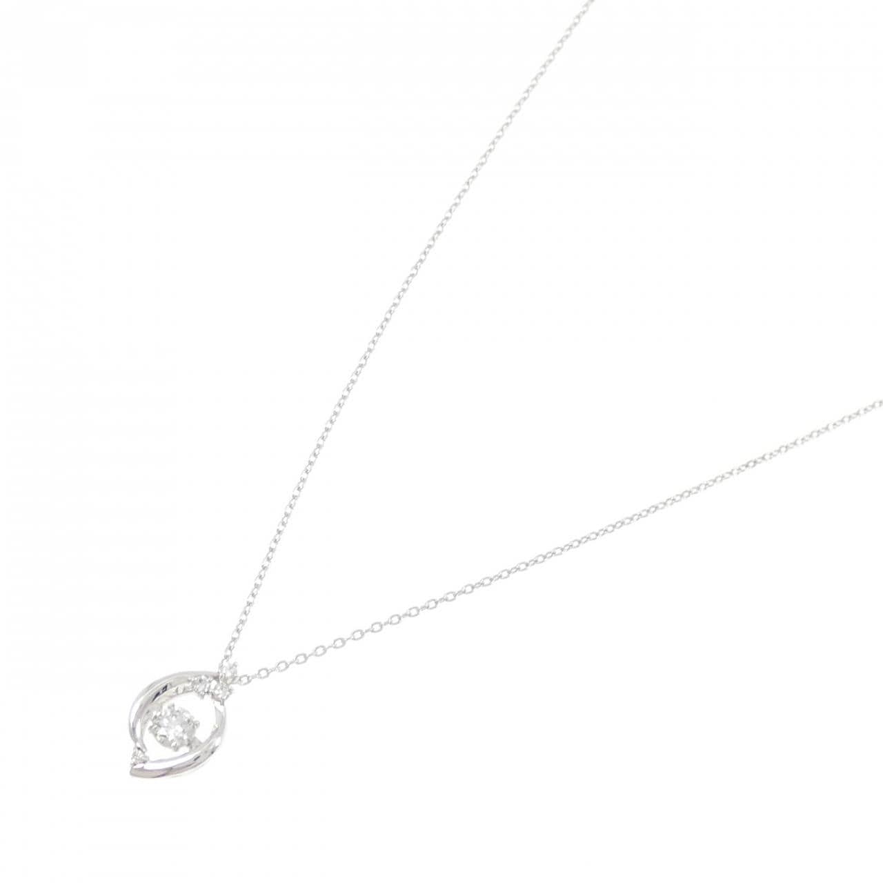 K18WG ダイヤモンド ネックレス 0.18CT