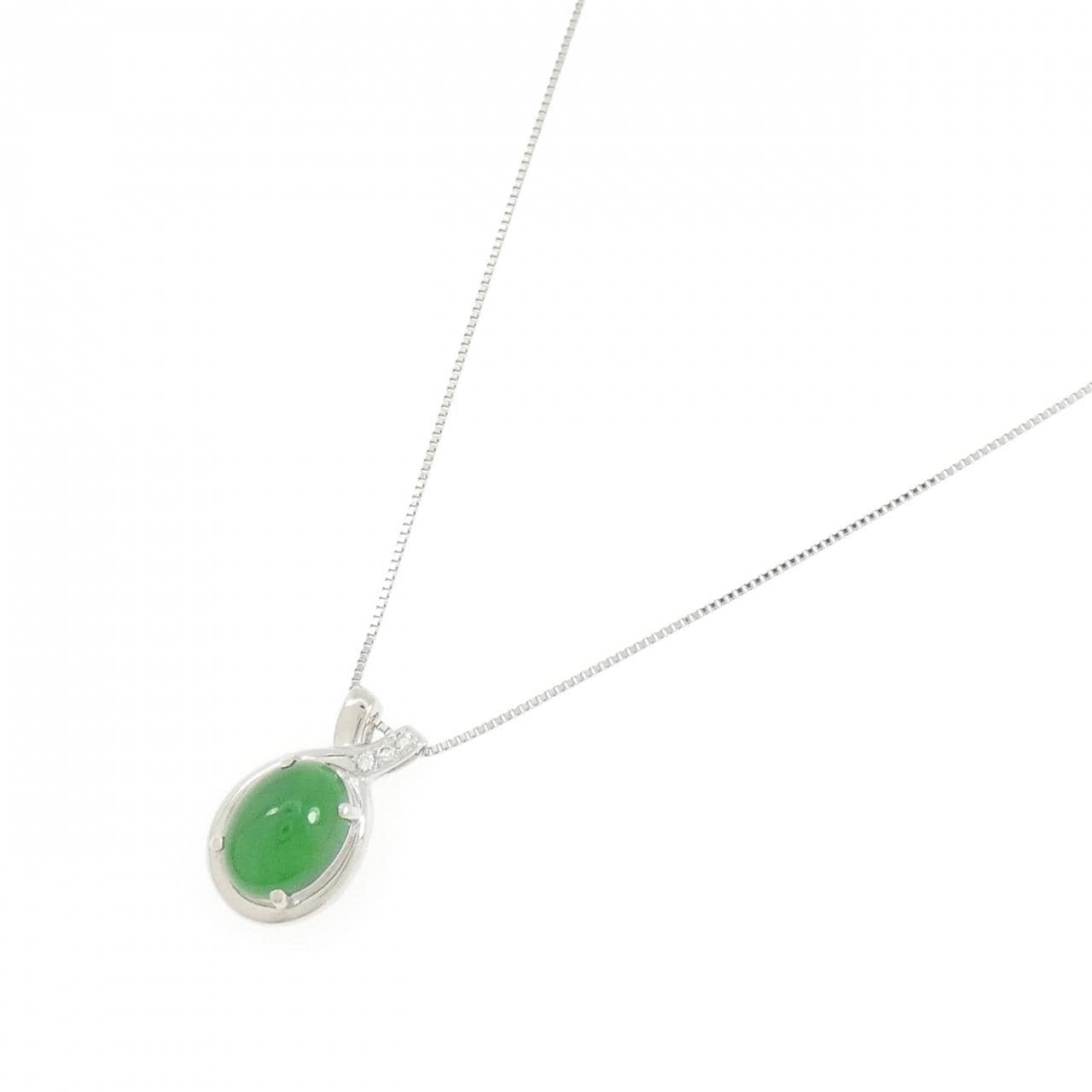 PT900/PT850 ヒスイ ネックレス 3.29CT