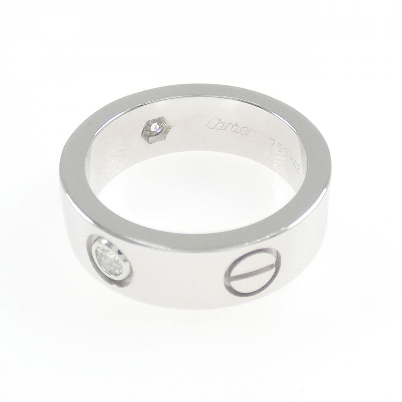カルティエ ラブ ハーフダイヤ リング