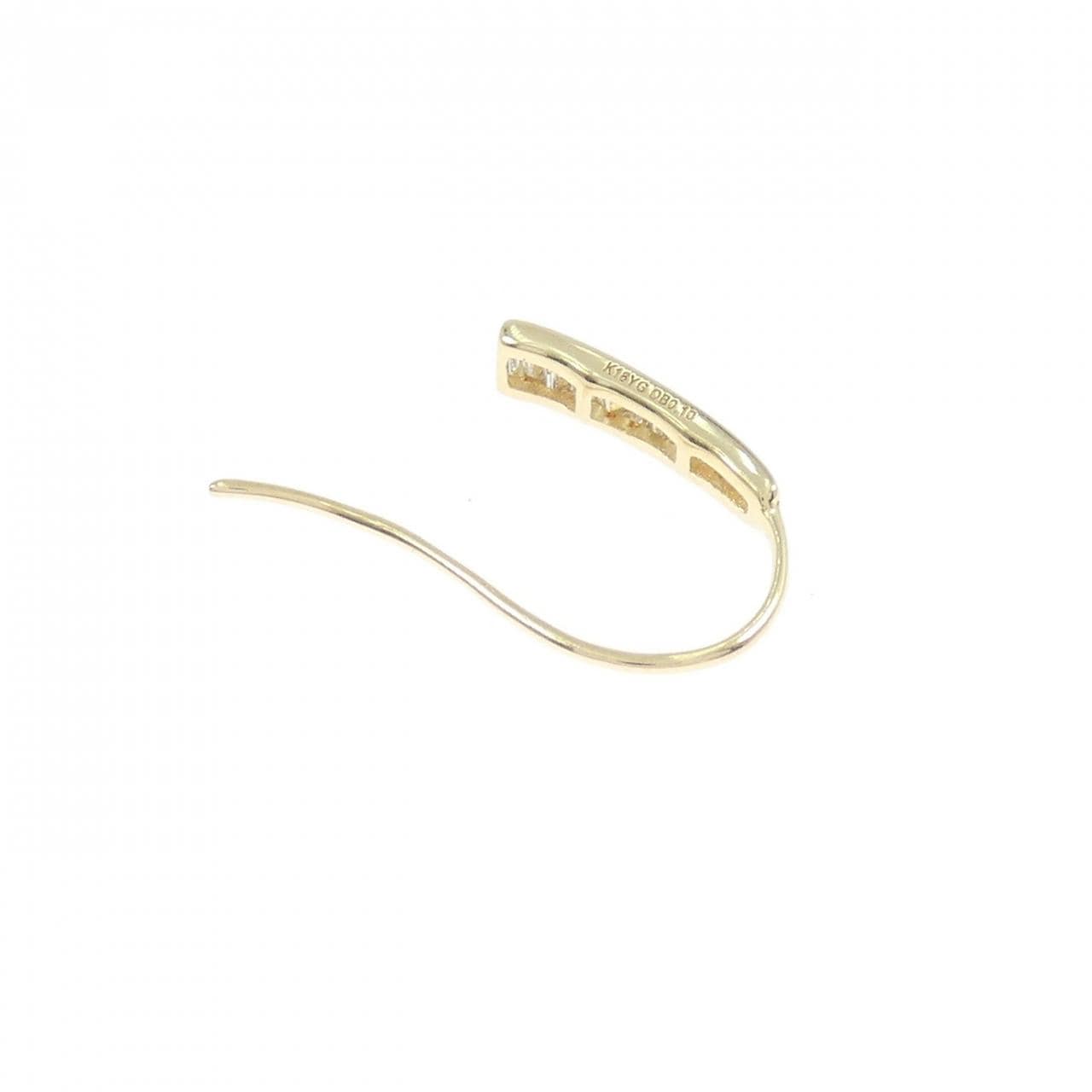 K18YG钻石耳环 0.10CT单耳