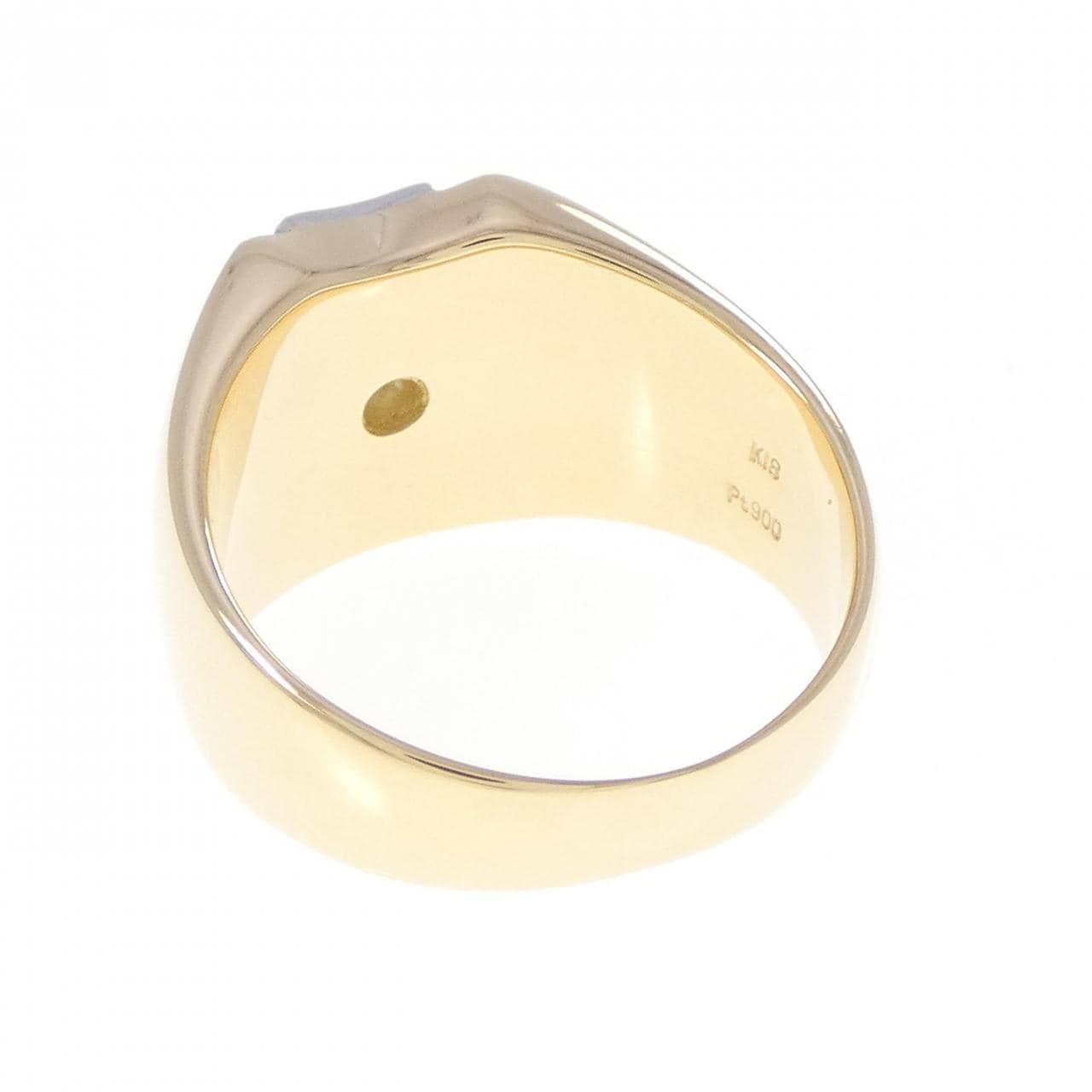 K18YG/PT900 ダイヤモンド リング 0.35CT