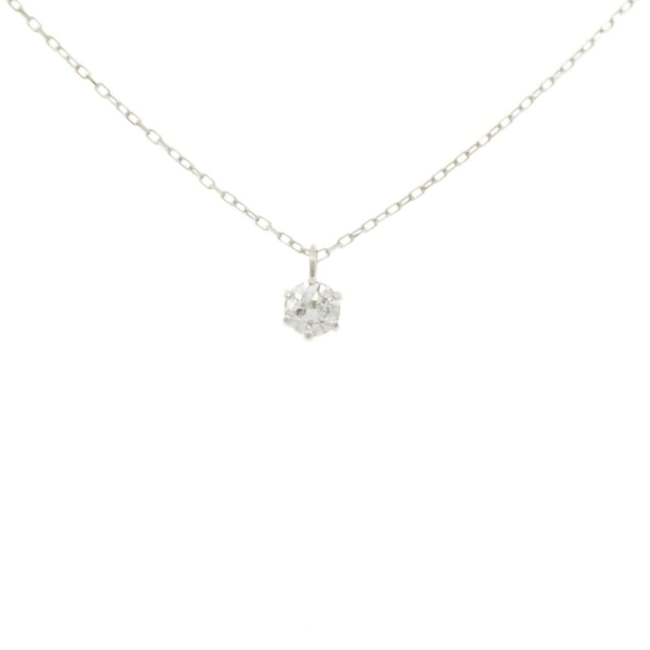 PT900/PT850 ソリティア ダイヤモンド ネックレス 0.20CT
