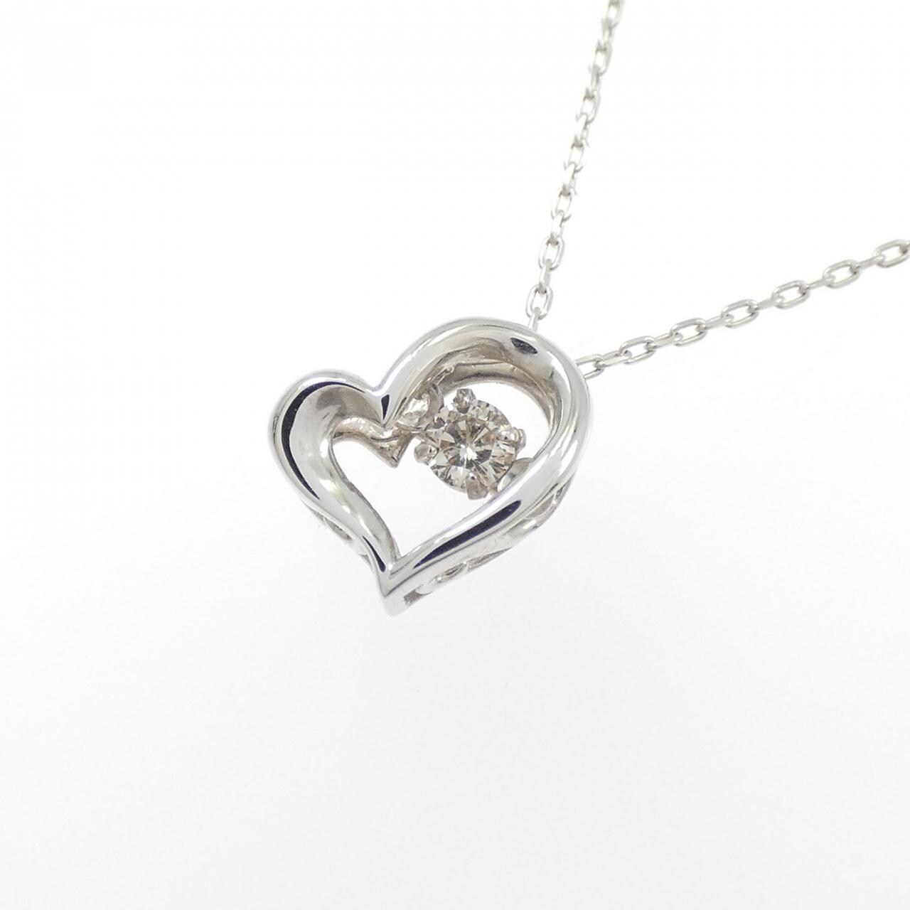 コメ兵｜K18WG ハート ダイヤモンド ネックレス 0.05CT｜ジュエリー 