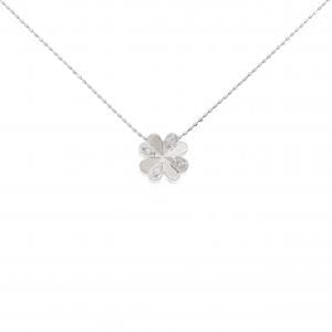 PT900/PT850 クローバー ダイヤモンド ネックレス 0.13CT