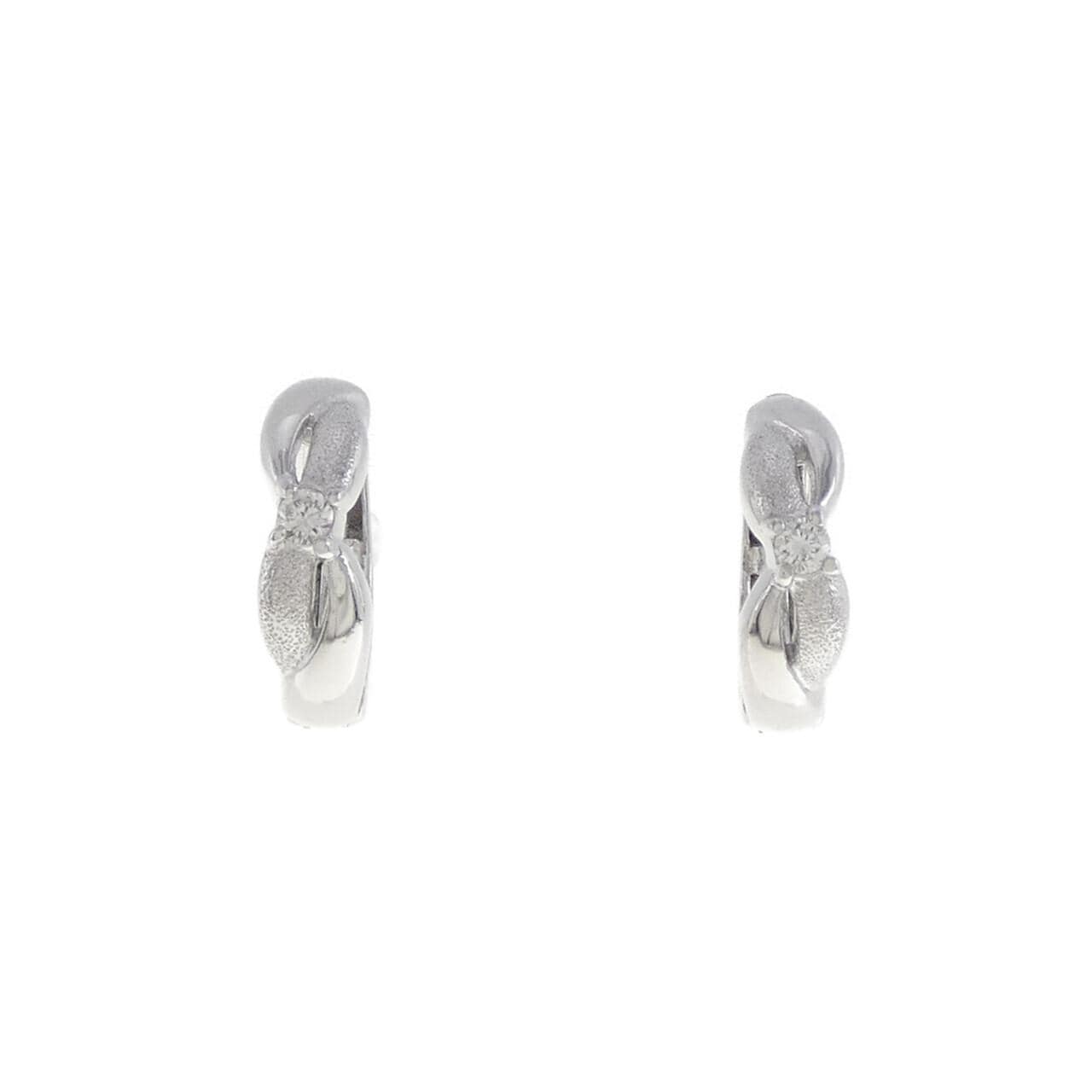 K18WG ダイヤモンド イヤリング 0.06CT