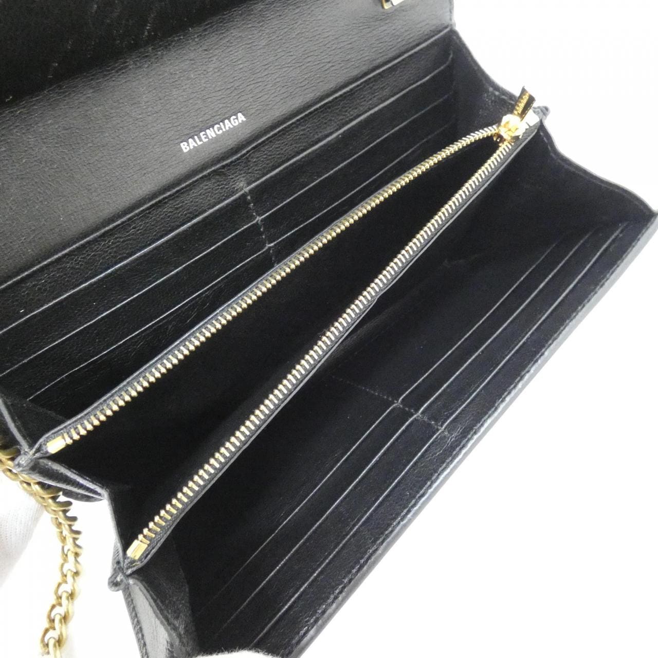 バレンシアガ 593784 1IZIM チェーンウォレット