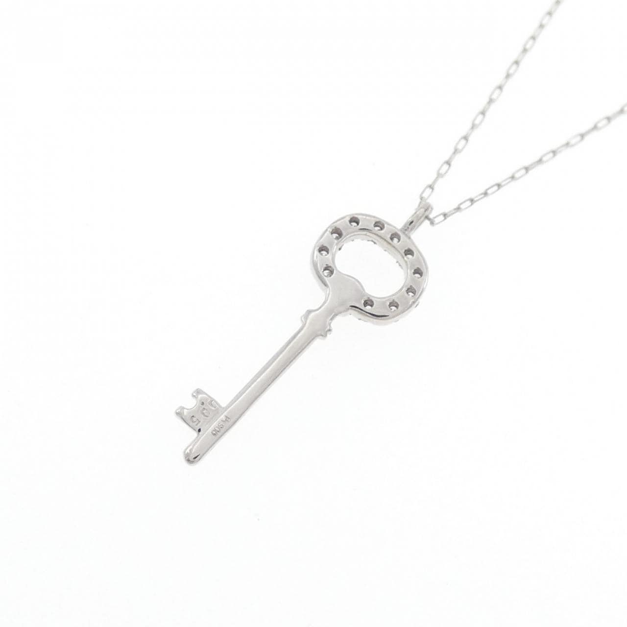 PT900 キー ダイヤモンド ネックレス 0.05CT
