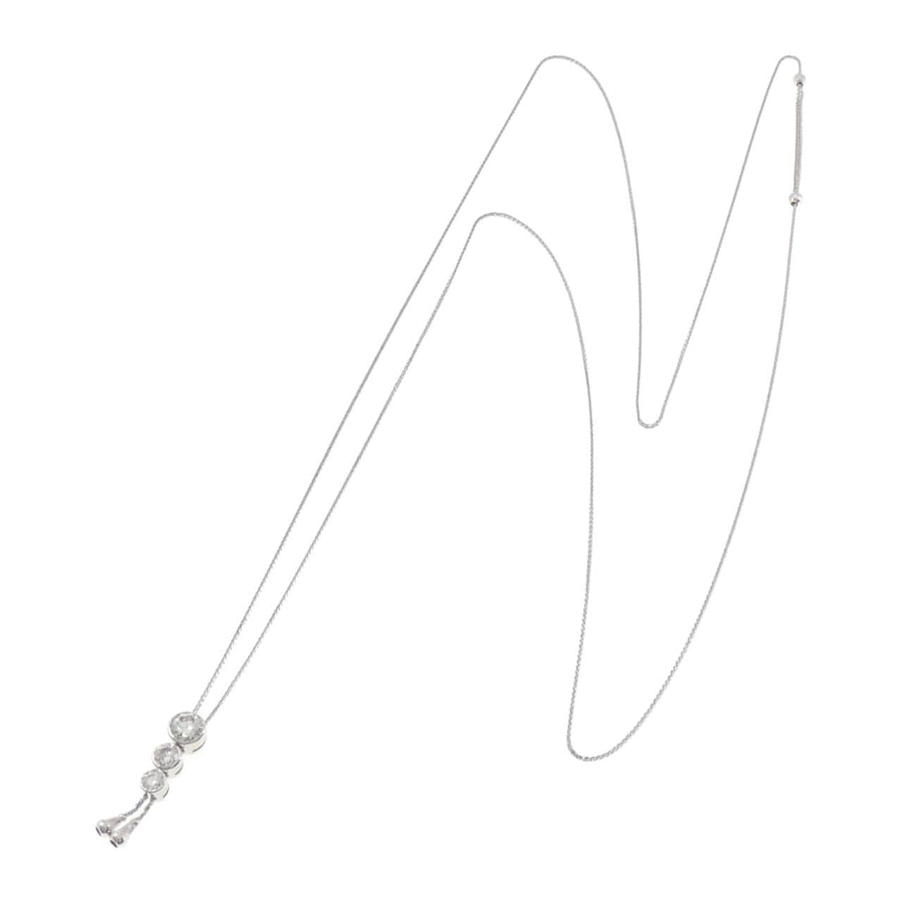 K18WG ダイヤモンド ネックレス 1.00CT