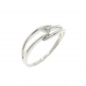 K14WG ダイヤモンド ピンキーリング 0.015CT
