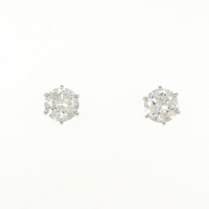 【リメイク】PT/ST ダイヤモンド ピアス 1.113CT 1.118CT I I1 VG