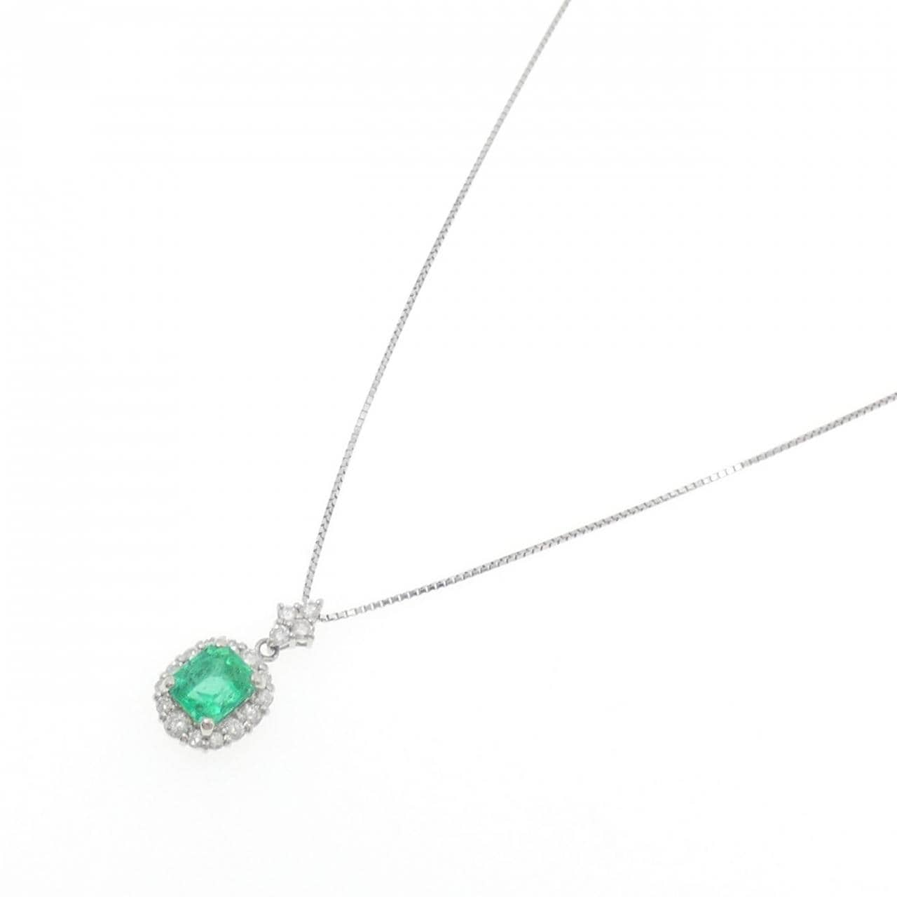 PT900/PT850 エメラルド ネックレス 1.28CT